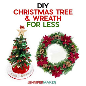 DIY Christmas Wreath from Dollar Tree and Matching Tree!