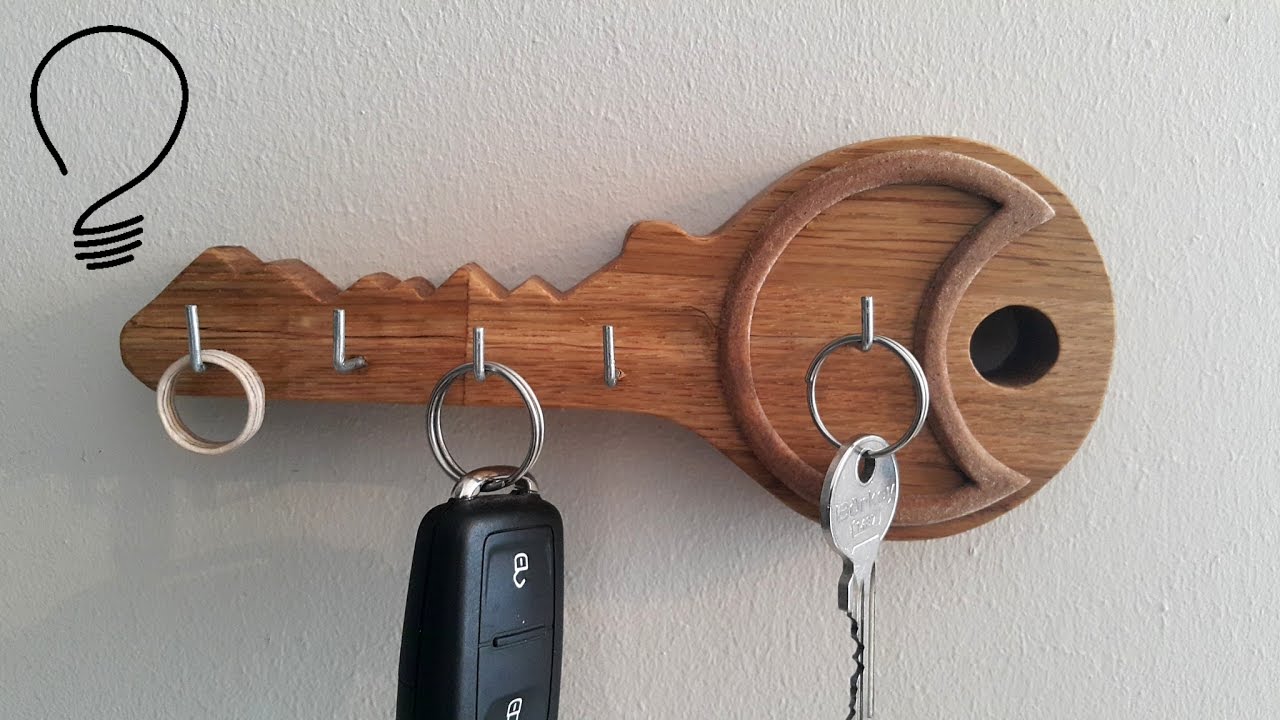 Making a key holder out of oak and HDF