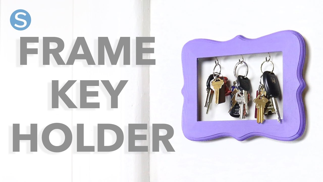 This key holder is a simple and easy way to bring new life to old picture frames
