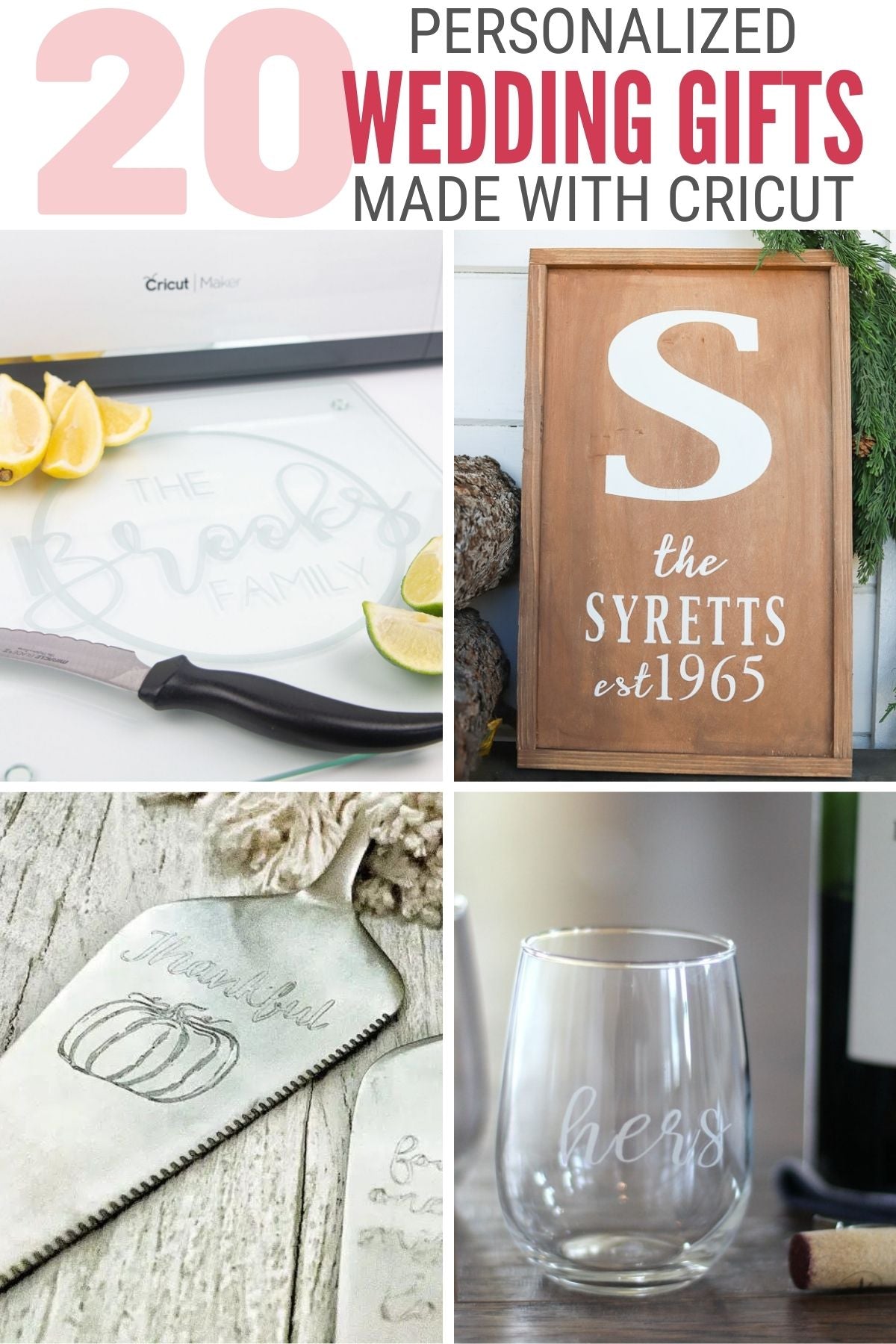 20 Personalized Wedding Gifts You Can Make With A Cricut