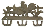 Cast Iron Wall Hook - Chicken & Rooster