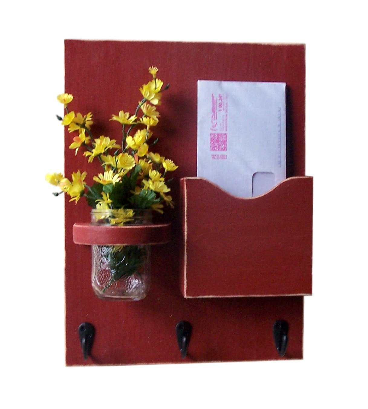 Mail Holder - Key Hooks - Jar Vase - Organizer