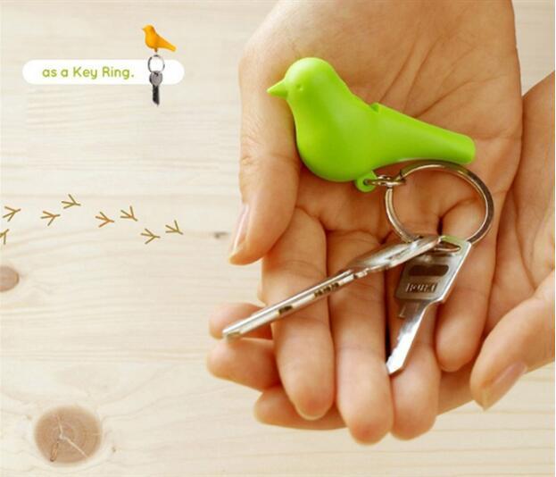 1set Whistling Key chain Rack key Hook Couple bird key Hanger for lovers storage Key Holder housekeeper  valentine's day gift