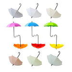 12Pcs Key Holders,12 Colorful Umbrella Shape Hooks,Wall Key Holder,Key Organizer For Keys, Jewelry And Other Small Items