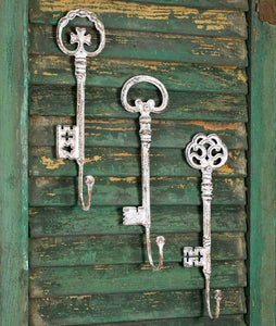Set of Three Oversize Key Hooks