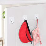 Adhesive Hooks Key Hooks Coat Hooks Heavy Duty Wall Hooks Stainless Steel Waterproof Wall Hangers for Robe, Coat, Towel, Keys, Bags, Home, Kitchen, Bathroom - 16-Pack