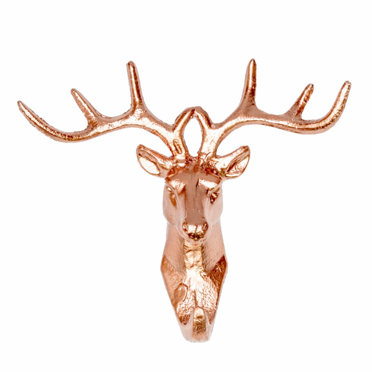 Cast Iron Stag's Head Hook Copper