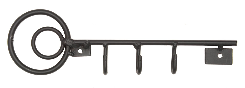 Wrought Iron SKELETON KEY HOOKs Metal Wall Mount Hanger Amish Blacksmith USA