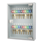 20 Keys Lock Box Gray W- Glass Door