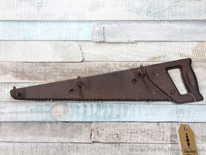 Rustic metal saw key rack