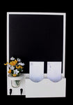 Chalkboard Mail Organizer - Letter Holder - Mail Holder - Key Hooks