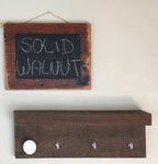Farmhouse Kitchen Shelf / Key Rack Organizer with Cup Hooks