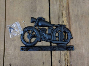 Black Cast Iron Motorbike Key Hook Rack