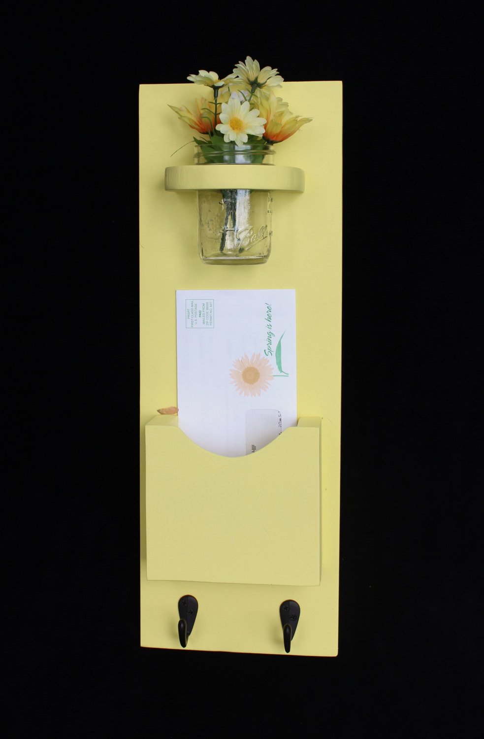 Mail Organizer - Letter Holder - Mail Holder - Mail Sorter - Key Hooks