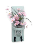 Wall Sconce with Jar Vase and Key Hooks