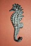 4) pcs,  Bronze look seahorse bath hooks, free shipping, cast iron seahorse bath decor,seahorse jewelry hook,  key hook, N-25
