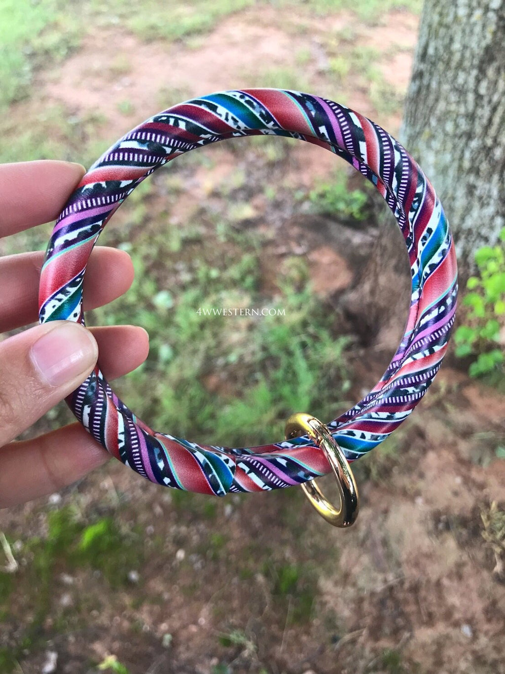 Serape Leopard Key Ring