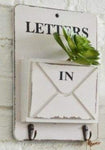 Retro Wood and Metal Key Letter Organizer